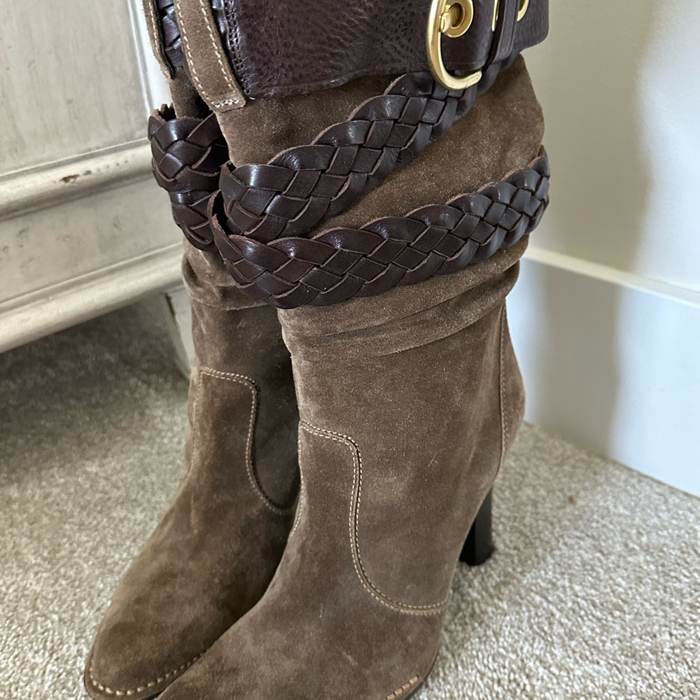 Coach Suede Heeled Boots - Picture 7 of 16